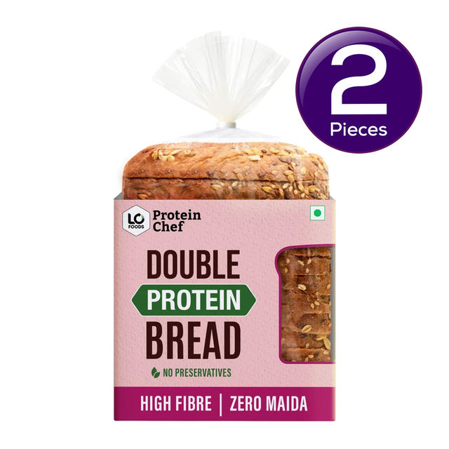 Protein Chef Double Protein Bread (No Maida, Multigrain Brown Bread) - Made with MP Sharbati Wheat 270 g Combo