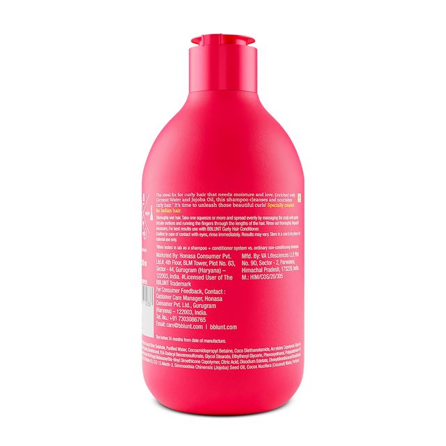 Bblunt Curly Hair Shampoo With Coconut Water & Jojoba Oil