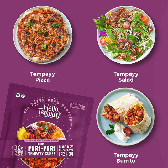 Hello Tempayy 36g Protein Tempeh Cubes | Peri Peri - Low Fat & High Fibre