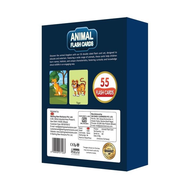 Sterling Animal Flash Card