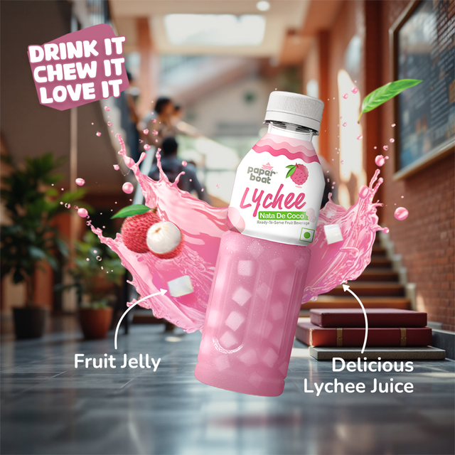 Paper Boat Lychee Fruit Juice | Juicy Sips, Chewy Bites | Refreshing Summer Drinks