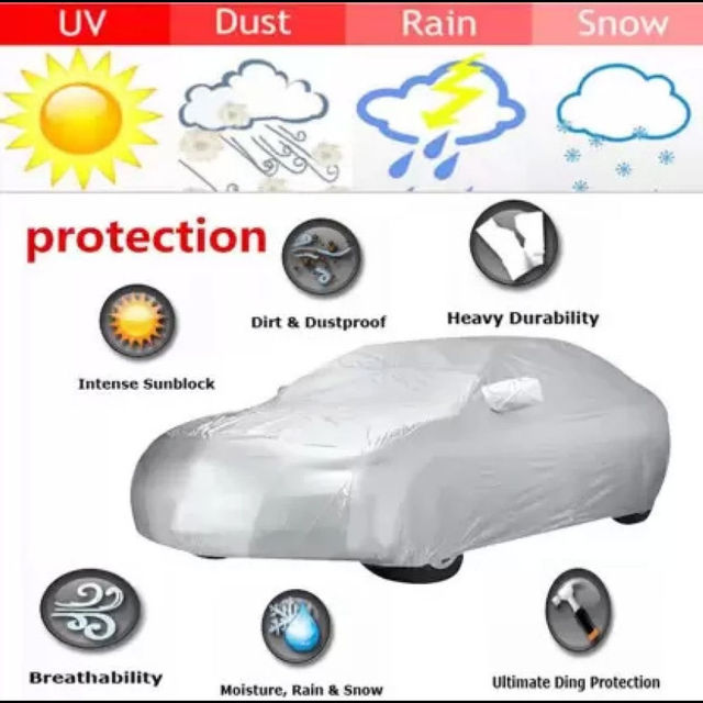 Sheen SCCSILVERSH17 Car Cover For Hyundai Grand i10 (With Mirror Pockets) (Silver)