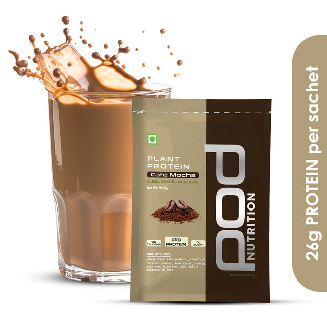 Pod Nutrition Cafe Mocha Plant Protein - 26G Protein - Single Serve
