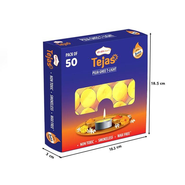 Shubhkart Tejas Ghee T-Light Pack - 50 N