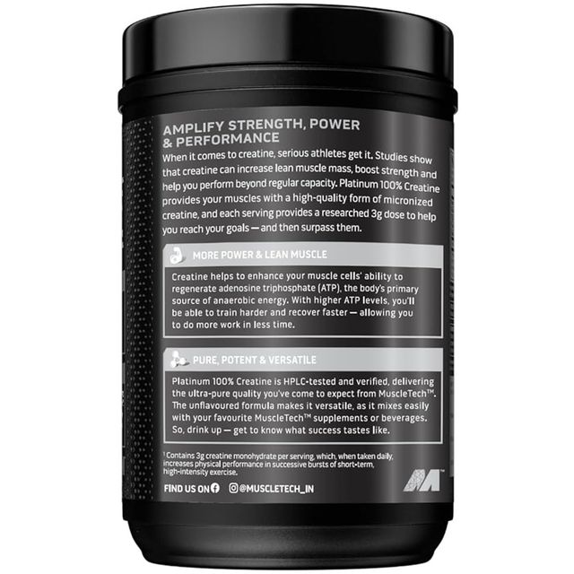 Muscletech Platinum 100% Creatine Powder - Increase Muscle Power Boost Strength