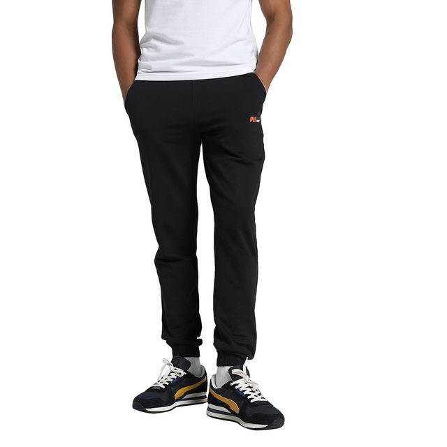 Puma Men's ESS Logo Graphic Pants | Black | S