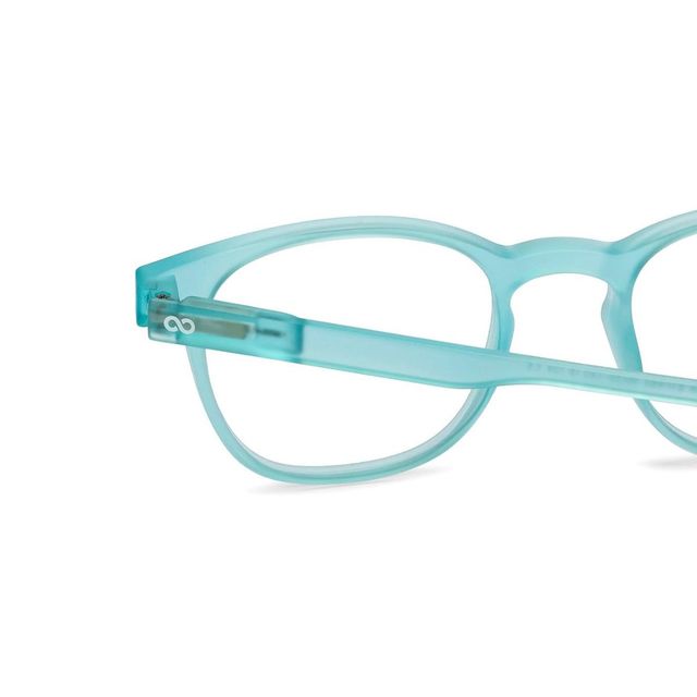 Lenskart Hustlr Unisex Solid Plastic Computer Glasses | Blue Sky - Small