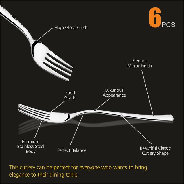 BAY6 Silverline Steel Dinner Fork (6pc)