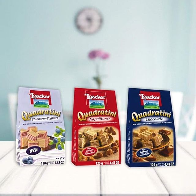 Loacker Quadratini Vanilla Wafer Cubes | Trans Fat-free