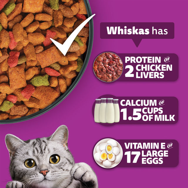Whiskas Adult Chicken Flavour Dry Cat Food