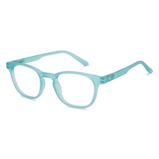 Lenskart Hustlr Unisex Solid Plastic Computer Glasses | Blue Sky - Small
