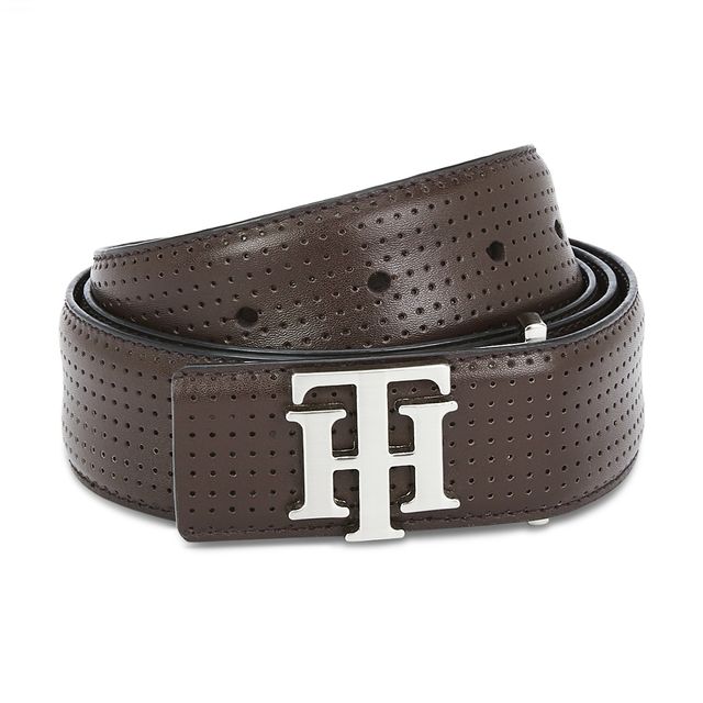 Tommy Hilfiger Men's Leather Belt | Brown - 40 Inches