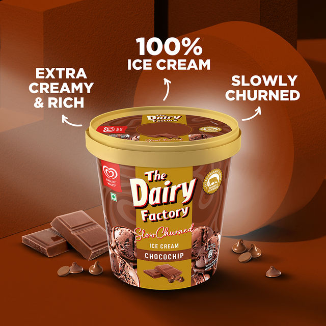 Kwality Walls The Dairy Factory Chocochips Ice Cream Tub