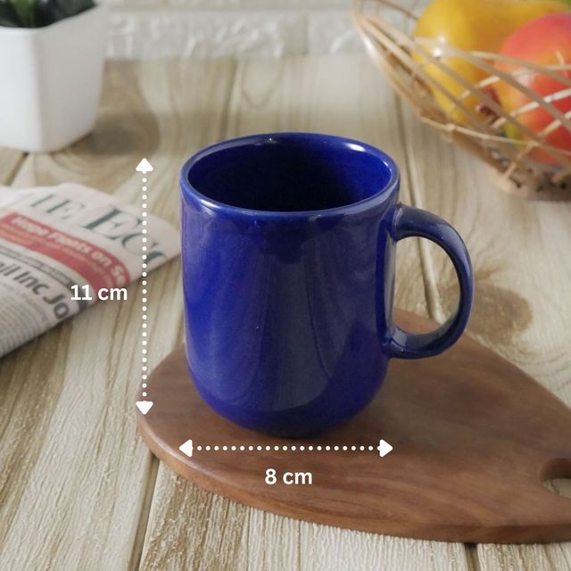 Femora Ceramic Royal Blue Coffee Mug 320 ml | Espresso Coffee Mug