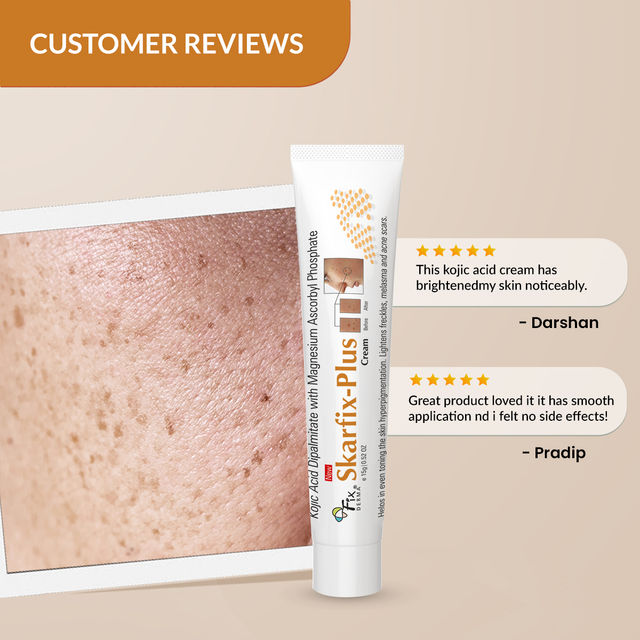 Fixderma Skarfix Plus Cream with 2% Kojic & 1% Arbutin | For Dark Spots & Pigmentation