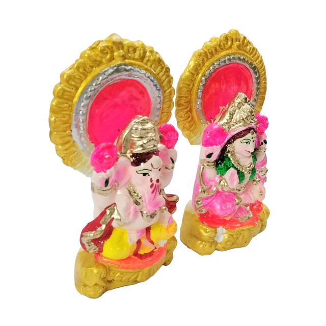 Colour Laxmi Ganesh Set 5 Inch Design 1