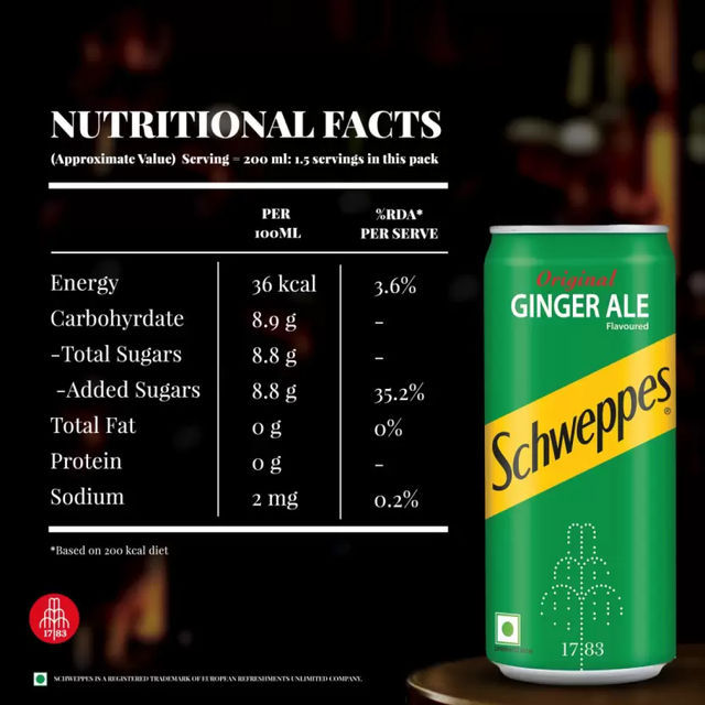 Schweppes Original Ginger Ale Can 300 ml Combo