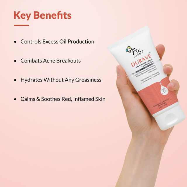 Fixderma Durave Acne Control Moisturizer - Oil-Free with Glycolic Acid