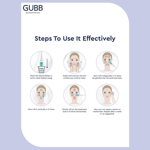 Gubb Derma Roller Golden Black