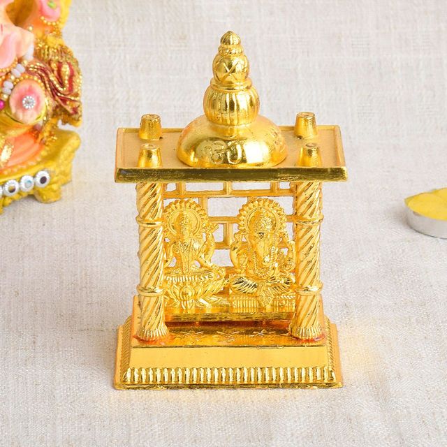 Ganesh Lakshmi Mandir Statue 4.5 Inch