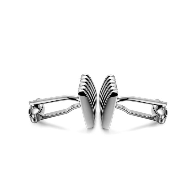 Peora Unique Black Stripes Shirt Cufflinks for Men Business Corporate Wedding Gift