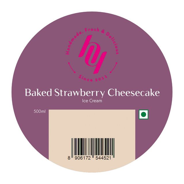 Huber & Holly Baked Strawberry Cheesecake Ice Cream Tub
