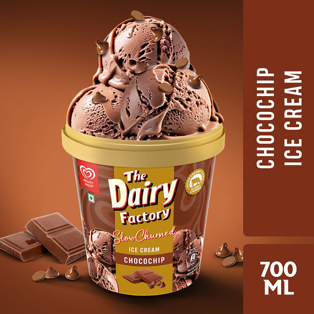 Kwality Walls The Dairy Factory Chocochips Ice Cream Tub