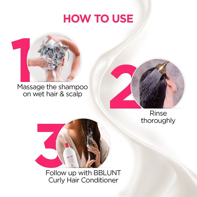 Bblunt Curly Hair Shampoo With Coconut Water & Jojoba Oil