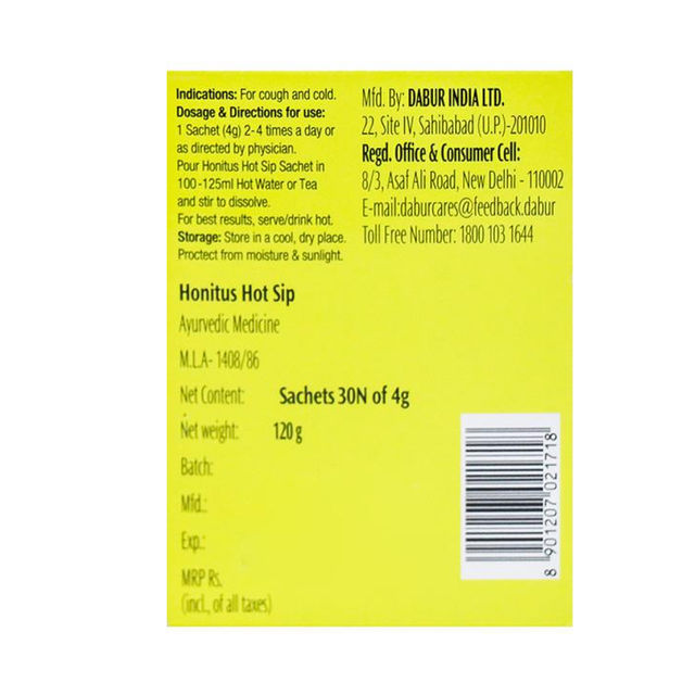 Dabur Honitus Hot Sip Ayurvedic Kadha 4g*30 Sachet