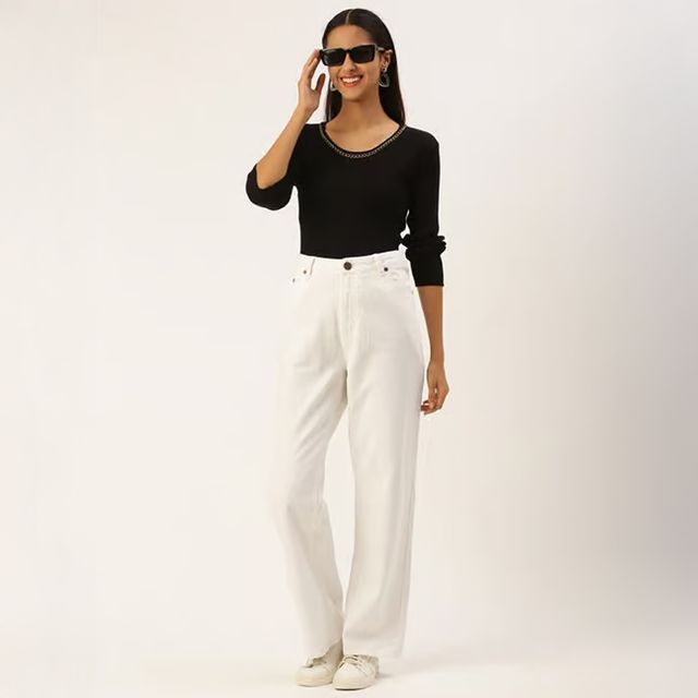 Bene Kleed Women's Straight Denim Trousers - Buy at ₹2210 Online