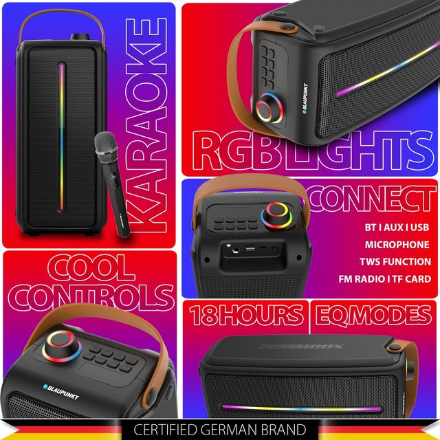 Blaupunkt Atomik Ps30 Pro 30 W Bluetooth Party Speaker (Black, Stereo Channel)