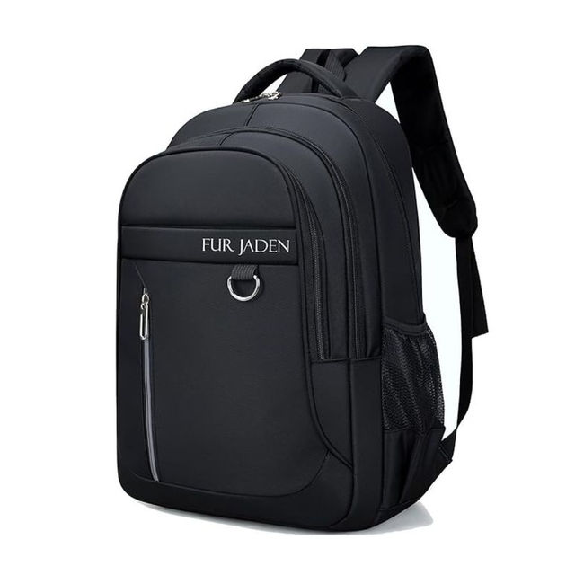 Fur Jaden Unisex Solid Pu 35 L Top Handle Laptop Backpack | Black - 15.6 Inches (1pc) & Trajectory Unisex Solid Polyester Neck Pillow With Eye Mask | Black - One Size (1pc) Combo