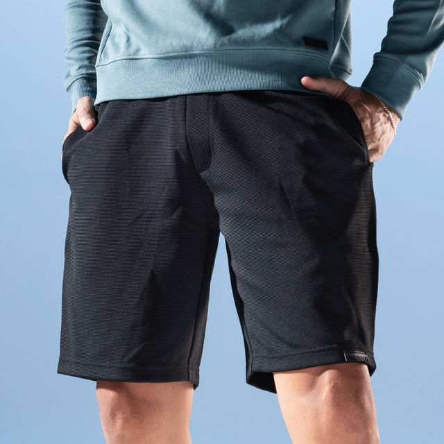 DaMENSCH Men's Workout Textured Shorts | Black - XL