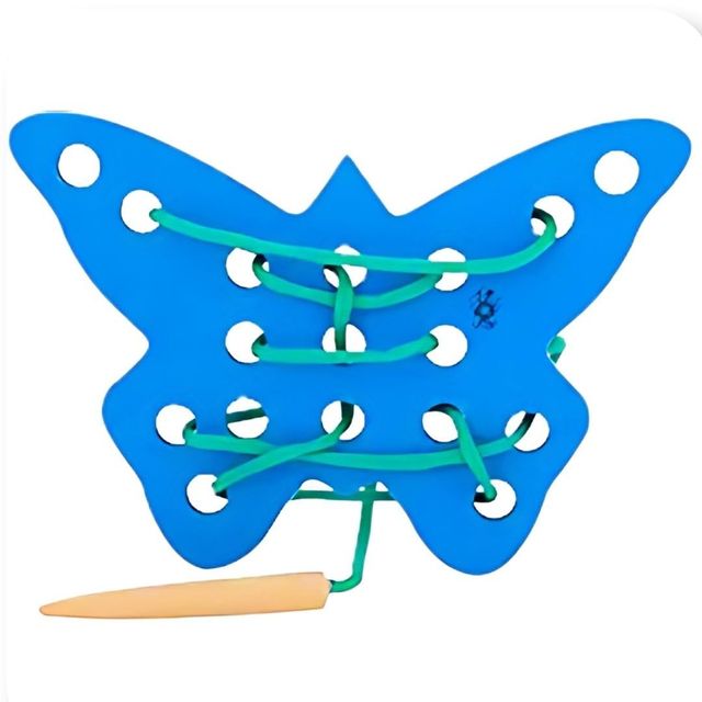 Skillofun Butterfly Lacing Toy | MontesBAUi Activity Toy for Toddlers Fine Motor Skills Development
