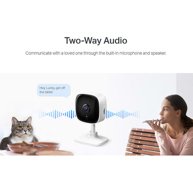 TP-Link Tapo C110 3MP Home Security Wi-Fi Camera,Alexa Enabled, 2-Way Audio, Night Vision