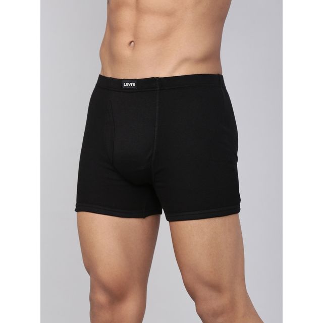 Levi's 010 Men's Comfort Boxer Brief | Contoured Double Pouch | Black | M