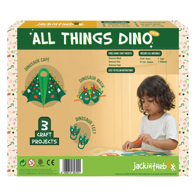 Jackinthebox All Things Dino 3-In-1 Art & Craft Kit