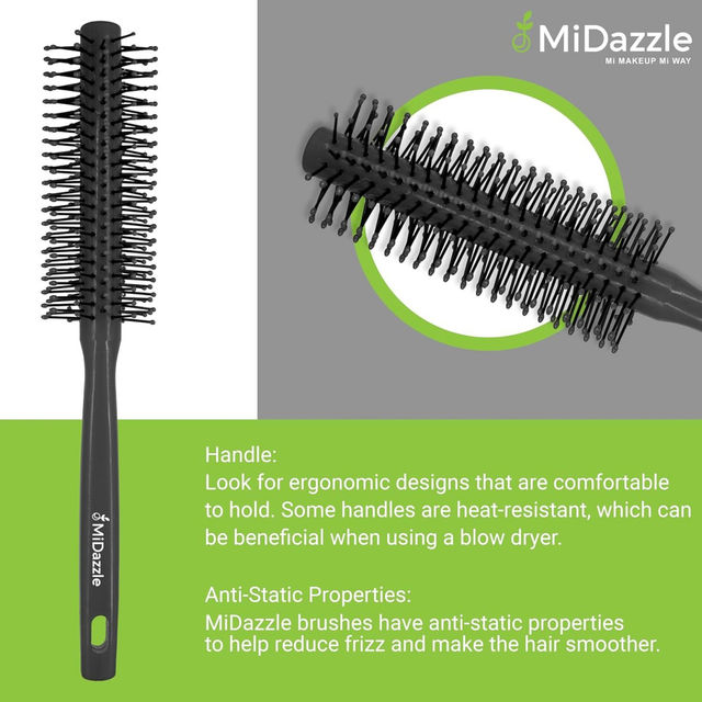 Midazzle Premium Round D.Grey Hair Brush M169 Mihb0034