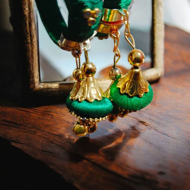 House Of Festivals Designer Bangles with Silk Thread Work - Gift for Mother's Day