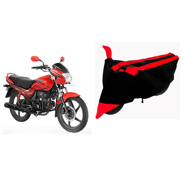 Sheen SBCRED05 Waterproof Two Wheeler Cover for Hero (Passion Pro, Red, Black)