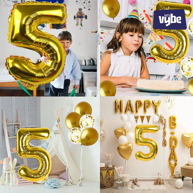 Let's Vybe Foil Balloon Number 5