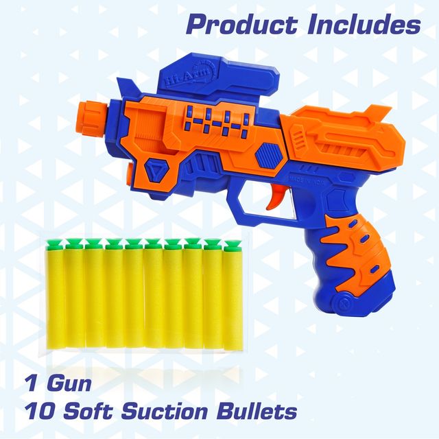 Aditi Toys Blaster Toy Gun With 10 Soft Foam Bullets, Toy Gun For Indoor & Outdoor Play 5+ Years
