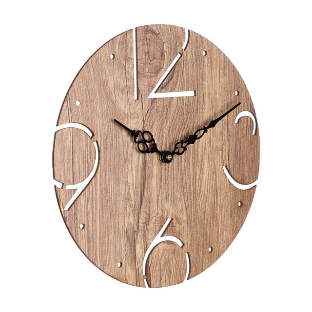 Casacraft by Pepperfry Brown Engineered Wood Bob Modern Wall Clock