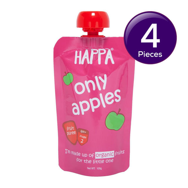 Happa Only Apple Puree 100 g X 4 Combo
