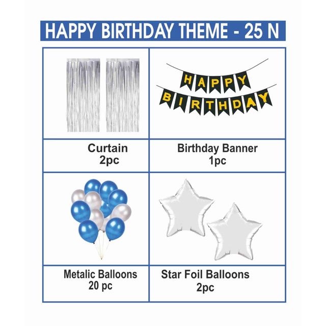 Let's Vybe Happy Birthday Theme - Assorted Colors
