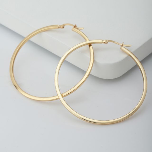 Carlton London 18kt Gold Plated Fancy Hoop Earring | B738010E