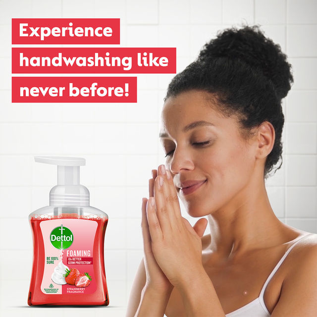 Dettol Strawberry Foaming Hand Wash | Pump and Refill Combo