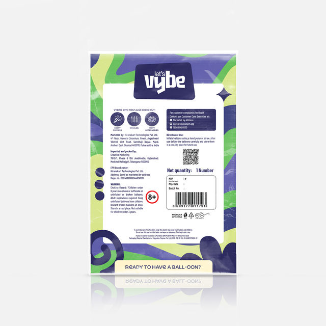 Let's Vybe Foil Balloon Number 5