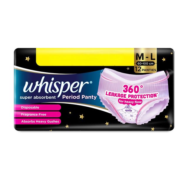 Whisper Super Absorbent Period Panties | M-L