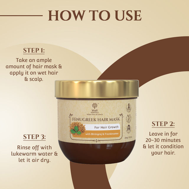 Khadi Essentials Fenugreek Hair Mask With Bhringraj Controls Hair Fall & Split Ends